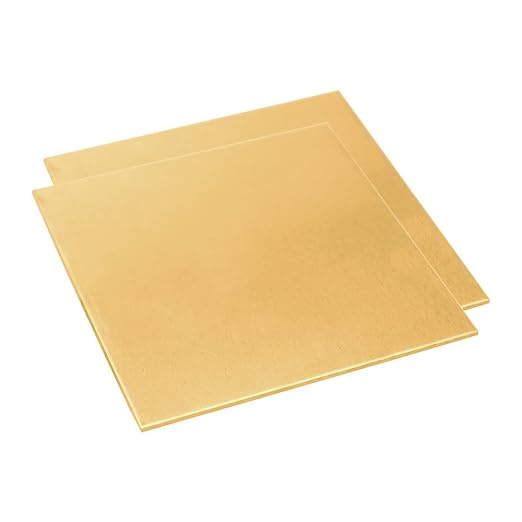 16 Gauge Brass Sheet，H62 Brass Plates Metal 0.047" Thickness x 5.9" Width x by Tynulox