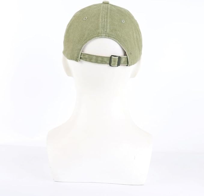 LANGZHEN Unisex Baseball Cap 100% Cotton Fits Men Women Washed Denim Adjustable Dad Hat