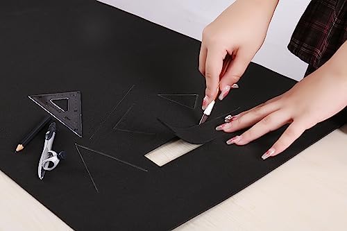AMZQNART 8mm EVA Foam Sheets Rolls for Crafts Black Cosplay Foam 39x59in