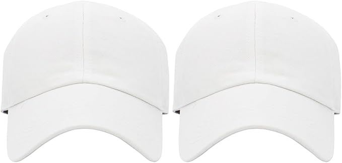 KBETHOS Classic Unisex Cotton Adjustable Low Crown Baseball Cap – Plain Dad Hat