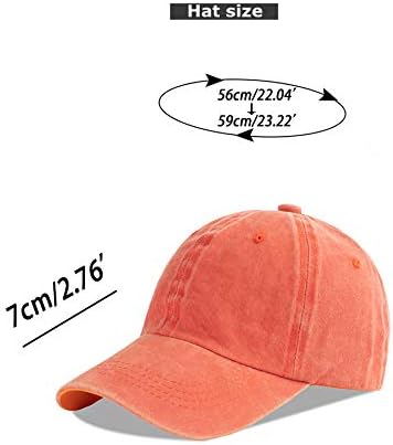 LANGZHEN Unisex Baseball Cap 100% Cotton Fits Men Women Washed Denim Adjustable Dad Hat