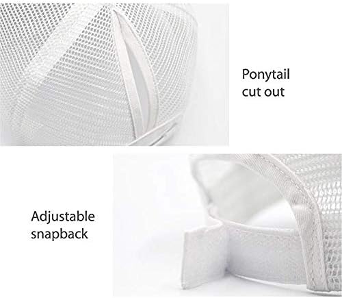 Criss Cross Hat Washed Distressed Baseball Cap Ponytail Hat High Messy Bun Ponycap for Women