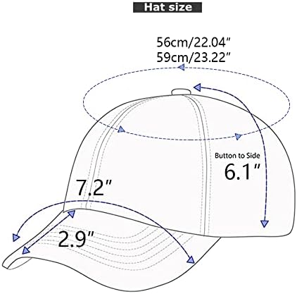 LANGZHEN Unisex Baseball Cap 100% Cotton Fits Men Women Washed Denim Adjustable Dad Hat