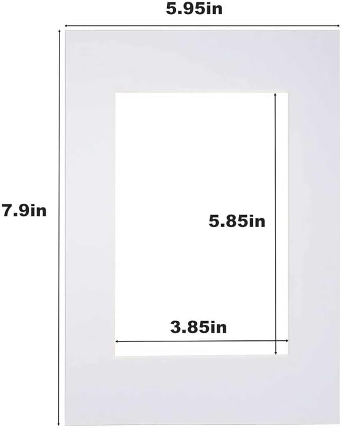 Egofine 6x8 White Picture Mats Pack of 11, Frame Mattes - Image 2