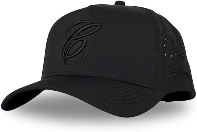 CITRUSY Athletic Trucker Golf Hat | Performance Mens 5 Panel Cap | Cool Breathable Waterproof Workout Running Snapback