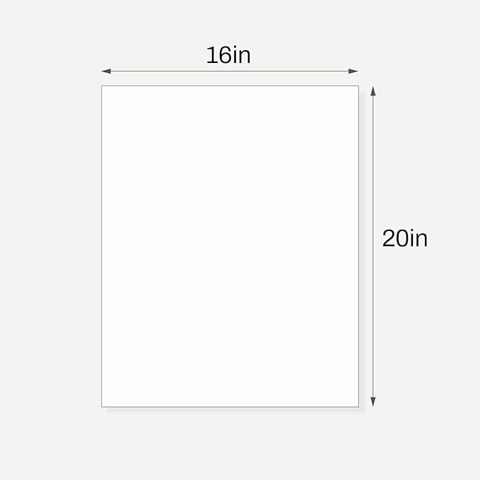 10 Pack Backing Boards, 16x20 Uncut White Mats Matboards, Acid-Free Backerboards - Image 2