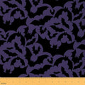 Halloween Fabric by The Yard Black Purple Bat Silhouette Fabrics for Sewing Supplies Wild Bats Decor Gothic Style Fabric for DIY Soft Polyester No Stretch 5 Yards,180" L x 59" W