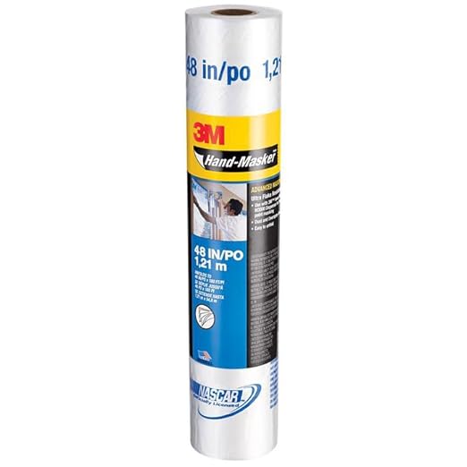 3M 12-Rolls of 48” x 180 AMF48 Hand-Masker Pre-Folded Advanced Masking Film by 3MIndustrial