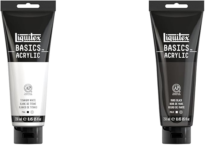 Liquitex BASICS Acrylic Paint, 250ml Tube, Titanium White BASICS Acrylic Paint by Liquitex