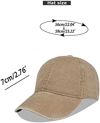LANGZHEN Unisex Baseball Cap 100% Cotton Fits Men Women Washed Denim Adjustable Dad Hat