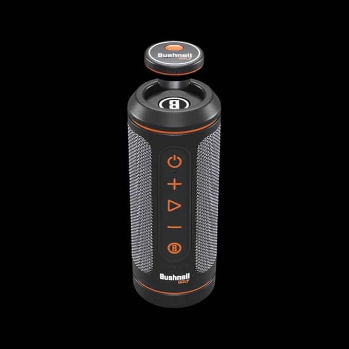 Bushnell Golf Wingman 2 GPS Bluetooth Speaker | Audible Distances, Magnetic Cart Mount, Custom Sound Bites, TWS Pairing & USB-C Charging
