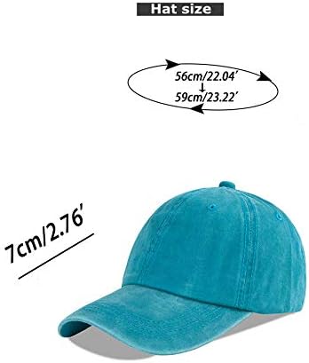 LANGZHEN Unisex Baseball Cap 100% Cotton Fits Men Women Washed Denim Adjustable Dad Hat