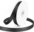 KMER LIFE 5/8" Wide x 50 Yards Black Single Faced Polyester Satin Ribbon by KMERLIFE