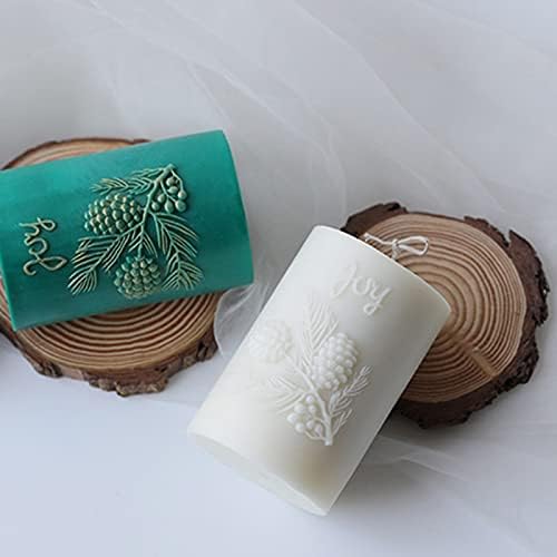 3D Cylinder Pine Cone Candle Mold, Silicone Clay Soap Mould - Image 3