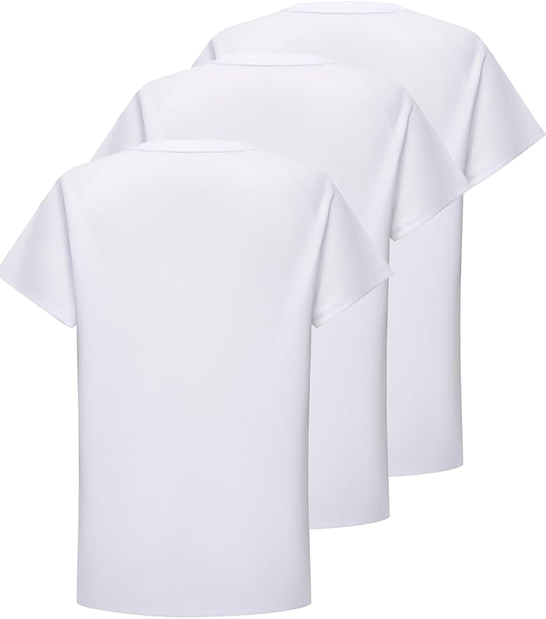 DEVOROPA Youth Boys Compression Shirt Long/Short Sleeve Football Baseball Undershirt Quick Dry Kids Sports Baselayer Crewneck