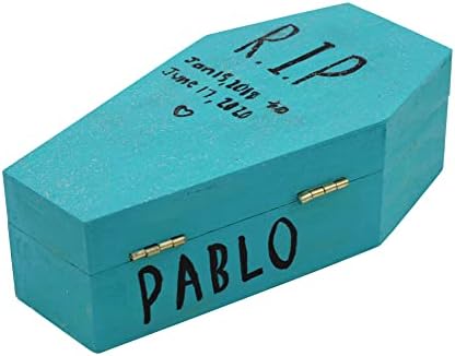 Creative Hobbies Small 6" Unfinished Wood Funeral Coffins - 6 x 3 x 1.75 Inch Size, Fillable For Halloween Parties, Goth and Decoration | 2 Pack