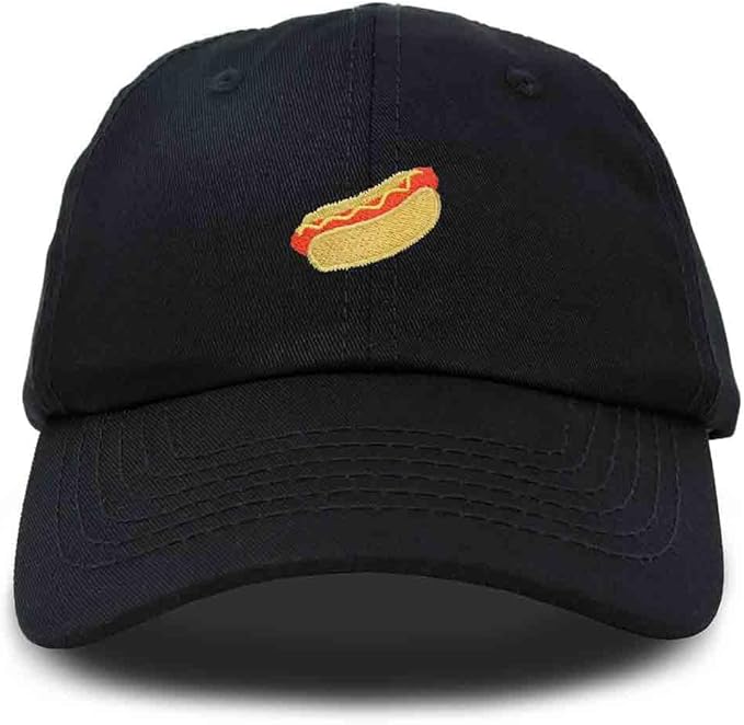 DALIX Hot Dog Hat Embroidered Mens Womens Baseball Cap