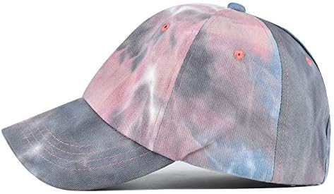 Criss Cross Hat Washed Distressed Baseball Cap Ponytail Hat High Messy Bun Ponycap for Women