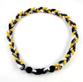 MapofBeauty 18 Inch Sport Three Colors Three Braided Rope Tornado Necklace