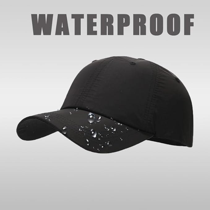 Waterproof Baseball Cap Breathable UPF50+ Caps for Men Women Outdoor Sport Adjustable Rain Quick Dry Hat