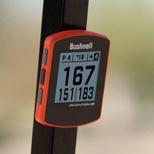 Wearable4U - Bushnell Phantom 3 GPS Rangefinder Orange with BITE Magnetic Mount and GreenView with Lens Cleaning Cloth Bundle