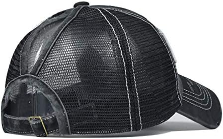 Criss Cross Hat Washed Distressed Baseball Cap Ponytail Hat High Messy Bun Ponycap for Women