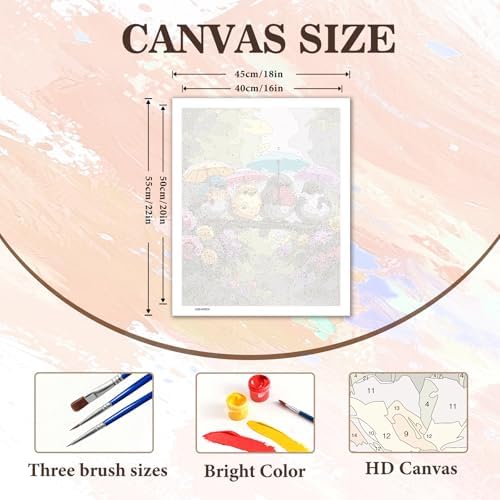 PHANTASYART Cute Birds Paint by Numbers Kit for Adults 16x20inch
