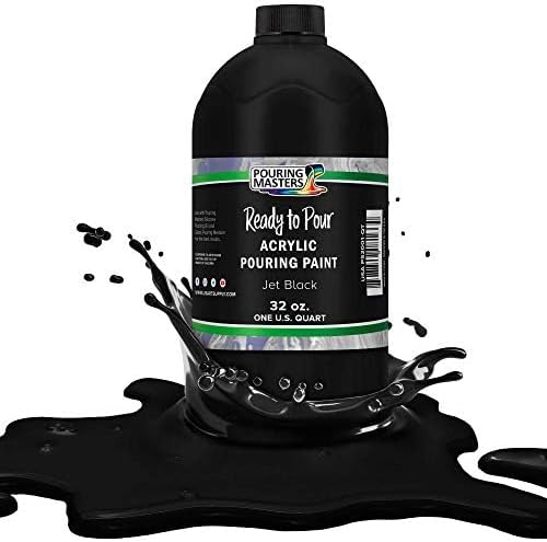 POURING MASTERS Jet Black Acrylic Ready to Pour Pouring Paint - Image 2