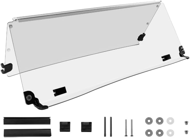 EZGO TXT Pre 2013 Flip Flop Compact Golf Cart Windshield, Clear Color, 3/16" Thickness, Fits EZGO TXT 1995-2013