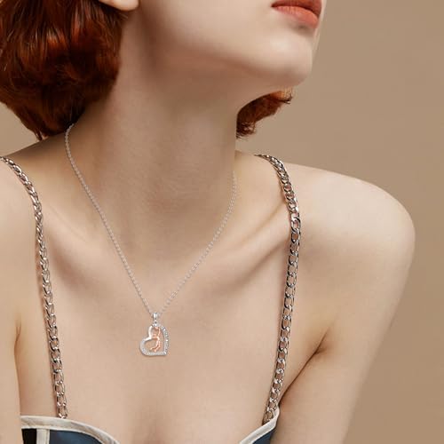 Hancock Sports Necklace Sterling Silver Sports Heart Pendant Hobby Jewelry Gift for Women