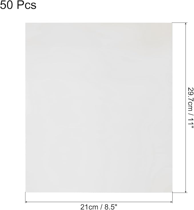MECCANIXITY 50 Pack Toner Reactive Foil, Deco Foil Transfer Sheets 8.5"x11" A4 - Image 2