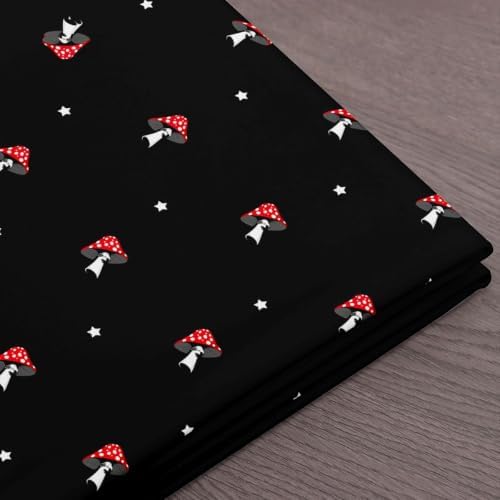 Erosebridal Cute Mushroom Upholstery Fabric, 1 Yard