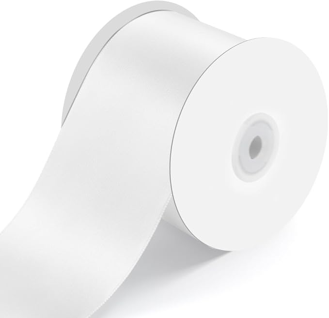 3" Wide x 25 Yards Single Face Polyester Satin Ribbon, Satin Ribbon by KMERLIFE