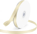 KMER LIFE 3/8/ Wide x 50 Yards Ivory Single Faced Polyester Satin Ribbon by KMERLIFE
