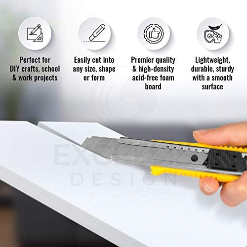 White Foam Board 11.7 x 16.5 x 3/16" Inch, 15 Pack Acid-Free Foam Core Poster - Image 2