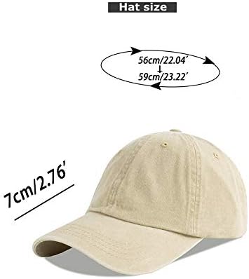 LANGZHEN Unisex Baseball Cap 100% Cotton Fits Men Women Washed Denim Adjustable Dad Hat