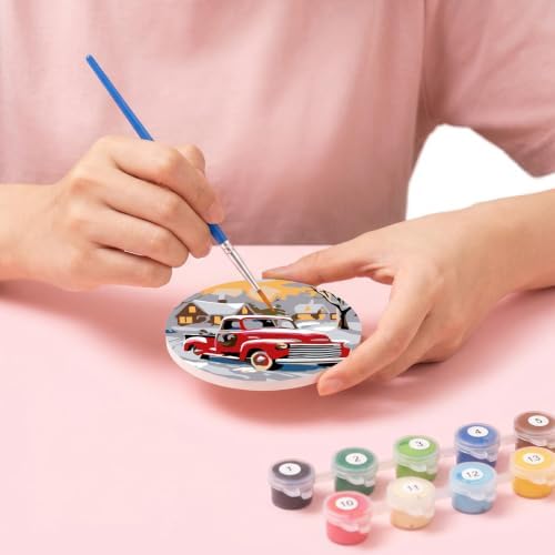8 Pack All Season Paint by Numbers Kits Coasters with Holder Cork Pads