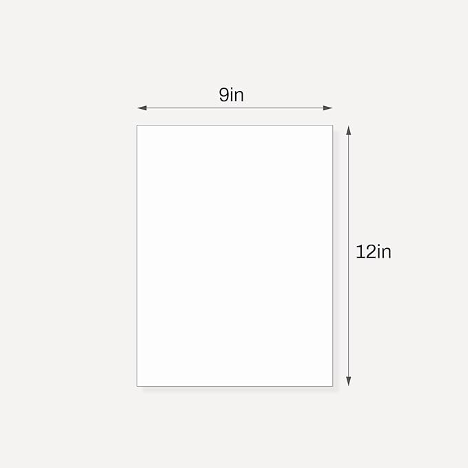 Somime 10 Pack Backing Boards, 9x12 Uncut White Mats Matboards, Acid-Free - Image 2