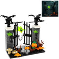 Halloween Graveyard Center Gate Building Blocks Set, 86 PCS Gothic Entry