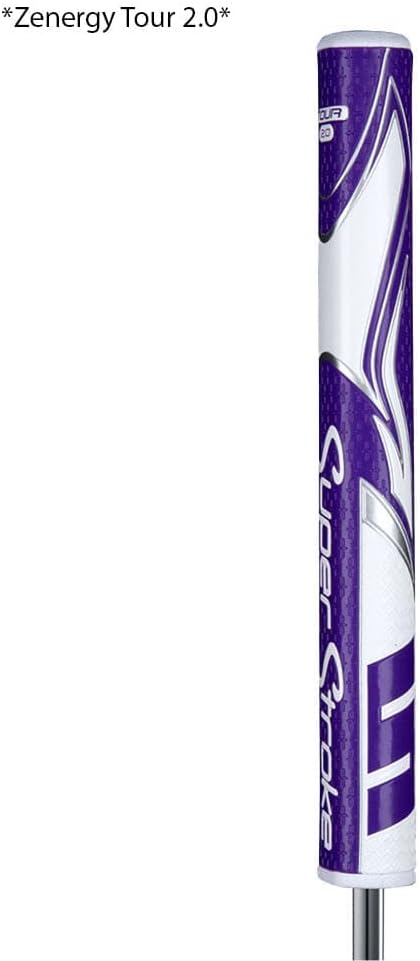 SuperStroke Zenergy Tour Golf Putter Grip with No Taper Enhanced SPYNE Technology, New Multi-Zone Texturing and Tech-Port