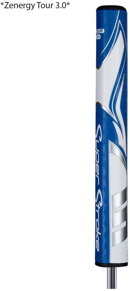 SuperStroke Zenergy Tour Golf Putter Grip with No Taper Enhanced SPYNE Technology, New Multi-Zone Texturing and Tech-Port