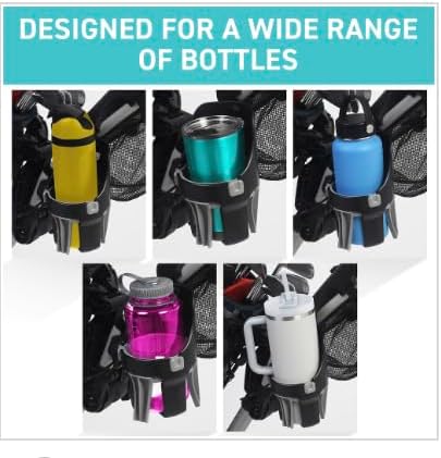 Golf Push Cart Cup Holder Compatible with Clicgear, Sun Mountain, Bagboy and More. Golf Push Cart Accessories- Large Size