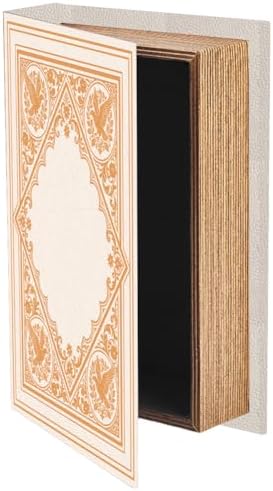 Vintage Book Storage Box 9.1 x 5.9 x 2 Inch Faux Book Boxes Retro Pattern Decorative Storage Organizers for Jewelry Trinkets Wedding Memories Hobby Keepsake Photos Home Bookshelf Decor