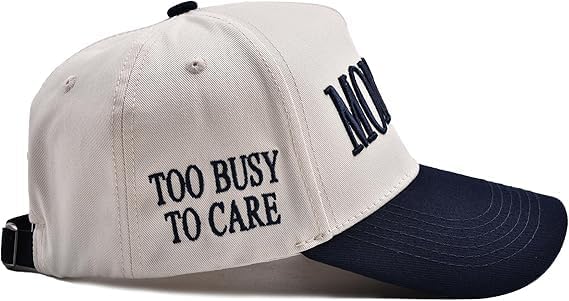 Womens Baseball Caps Casual Mommin Embroidery Letters Trucker Hat Adjustable Ponytail Baseball Hat for Streetwear