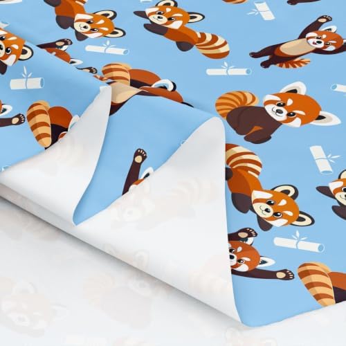 Erosebridal Red Panda Fabric By the Yard, 3 Yards