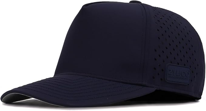 Zylioo Oversize XXL XL Performance Baseball Cap, High Profile 5-Panel Snapback Hat, Laser Cut Mesh Cap for Big Heads