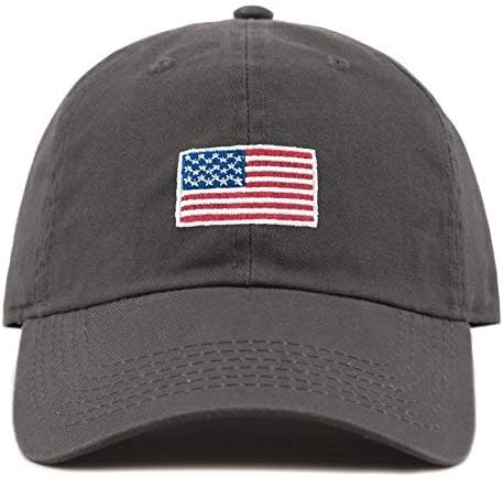 USA Flag & Embroidery Premium 100% Cotton Low Profile Adjustable Baseball Dad Cap