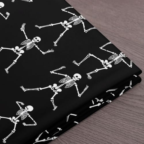 Erosebridal Sugar Skull Fabric By the Yard, 5 Yards