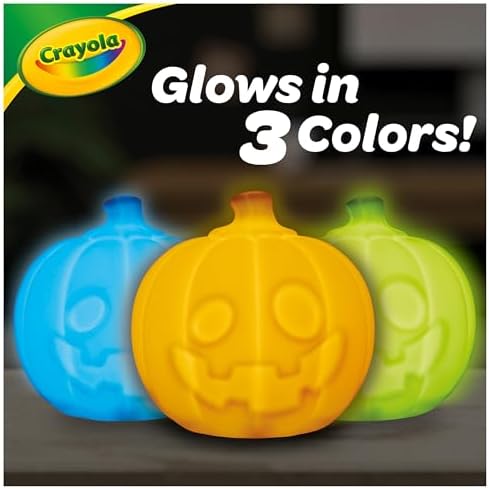 Crayola Light-Ups - Jack-O-Lantern, Reusable Light Up Pumpkin Toy, Halloween Craft, Cute Glow in The Dark Decor & Night Light, Halloween Toy, Ages 4, 5, 6