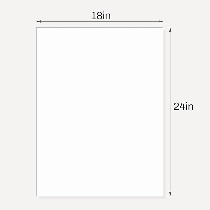 10 Pack Backing Boards, 18x24 Uncut White Mats Matboards, Acid-Free Backerboards - Image 2